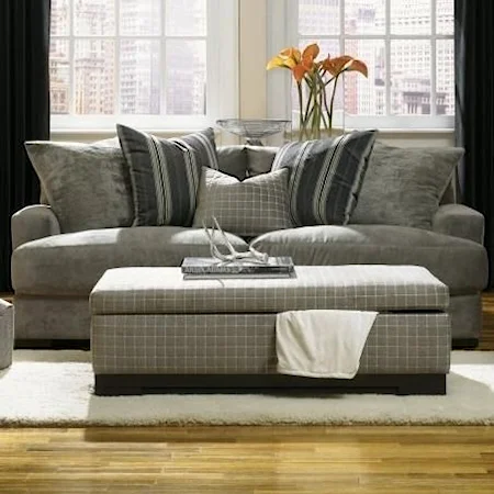 Casual Contemporary Sofa with Loose Back Pillows